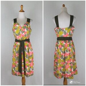 Milly of New York Swiss Dot Cotton Lemon & Cherry Print Mini Dress Size 2